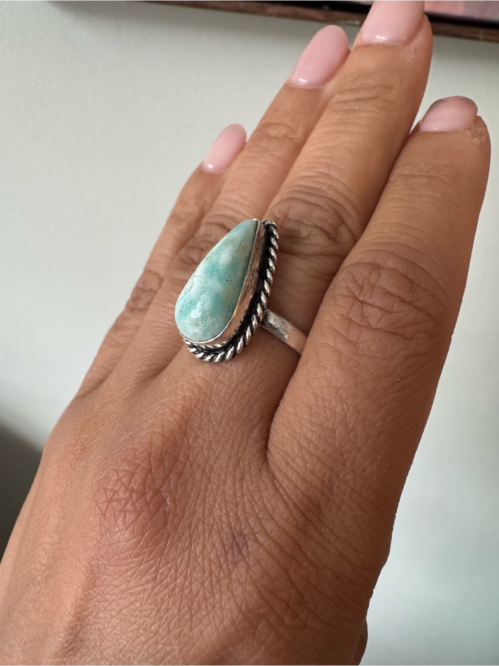 🤩NEW GREEN CHALCEDONY RING - Picture 4 of 9